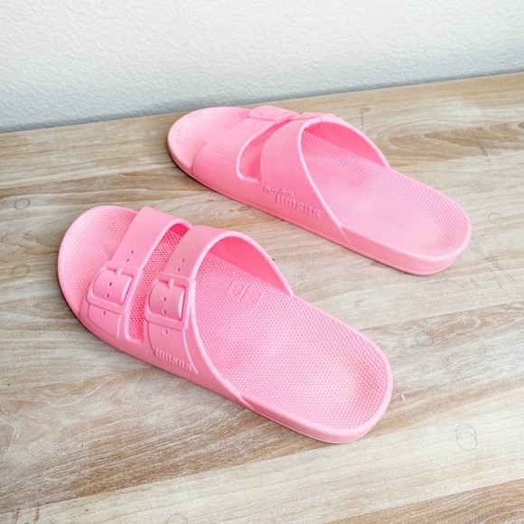 Freedom MOSES hot pink Strappy plastic slides size 40/41 - Picture 6 of 11